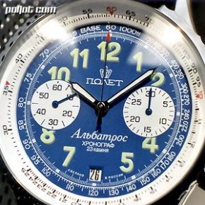 Albatros Blue Handwind Chrono - Click to enlarge image