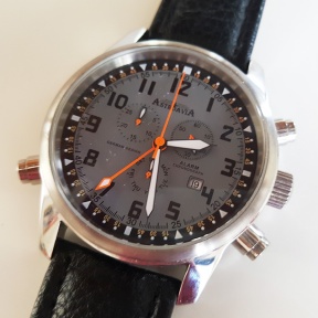 Astroavia Alarm Chronograph Grey 45mm - Click to enlarge image